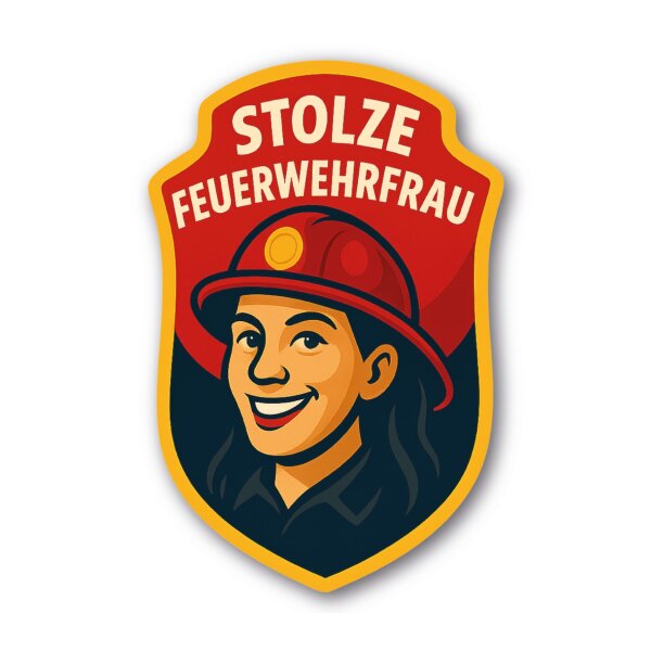 Stolze Feuerwehrfrau