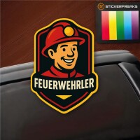 Feuerwehrler mit Helm