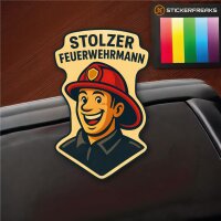 Stolzer Feuerwehrmann 19x12cm (L)